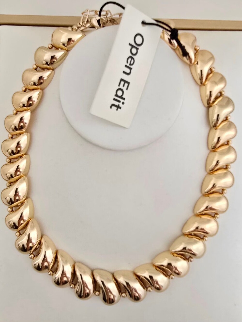 Open Edit - Gold-Tone Sculpted Link Necklace